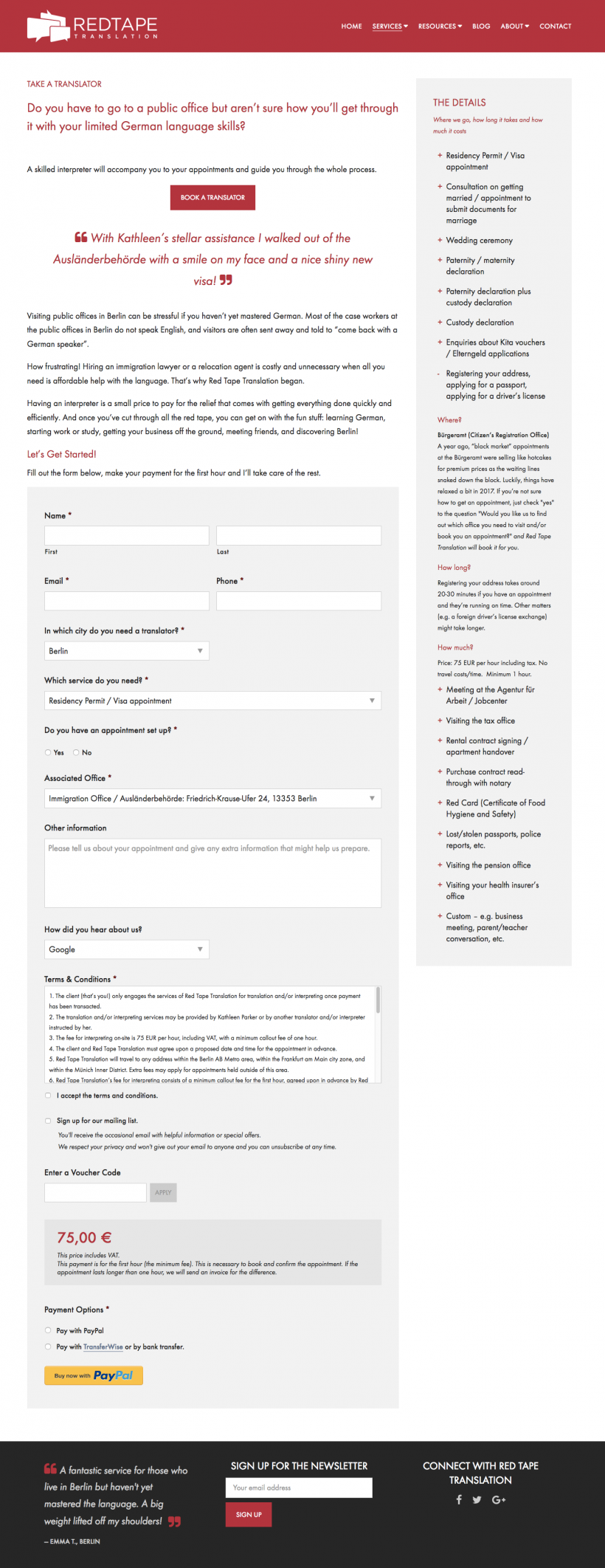 Red Tape Translation Full Service Page