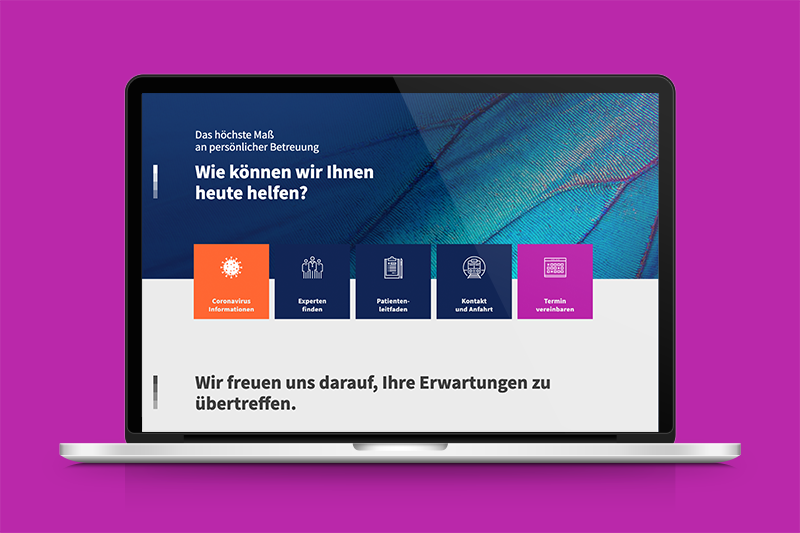Klinik für MIC Website