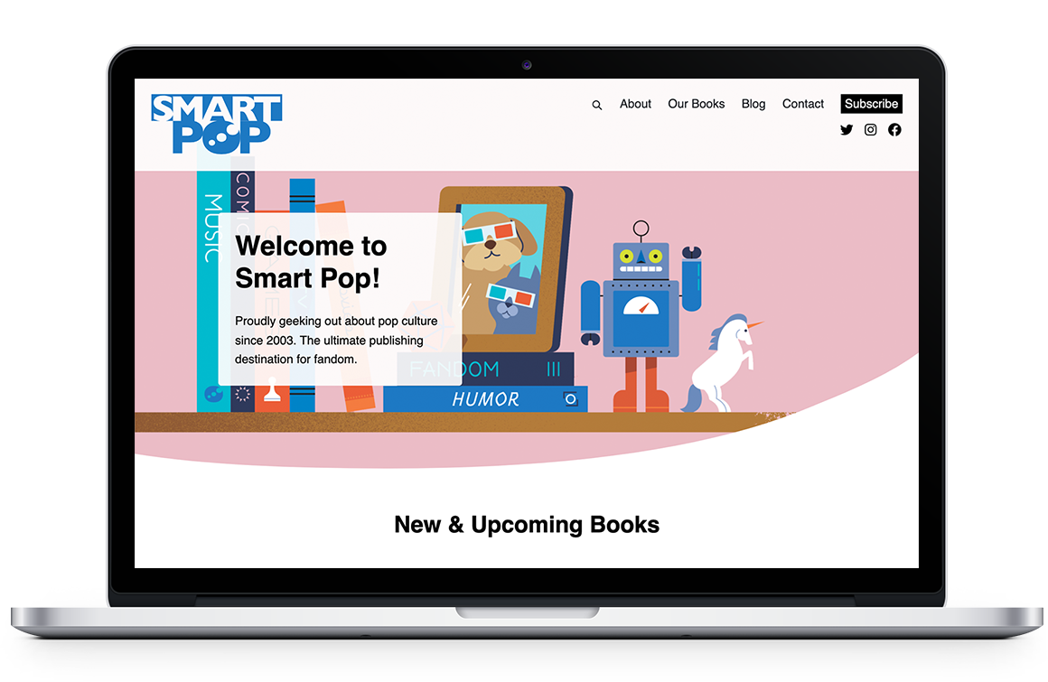 SmartPop Website Home Page on Desktop