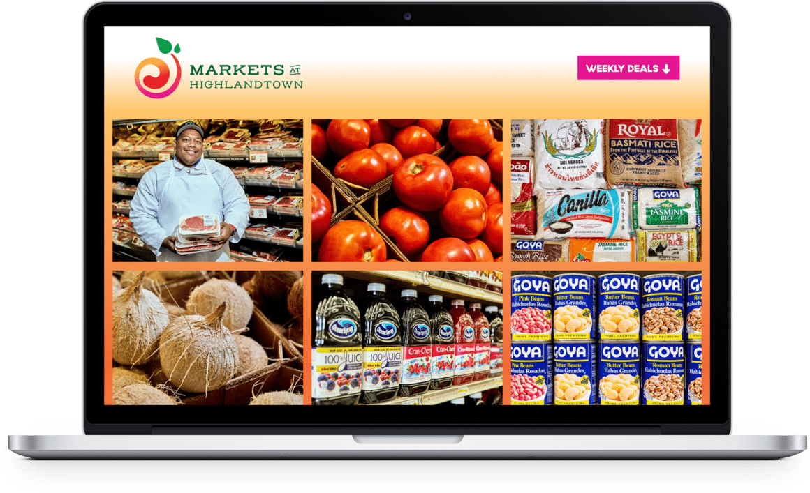The Markets at Highlandtown Website on Desktop